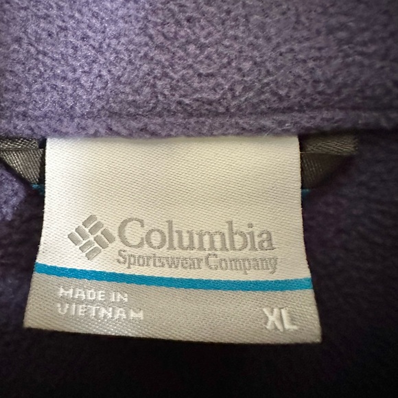 University of Washington Huskies Columbia Fleece Jacket Full Zip Purple Size XL - Picture 13 of 14